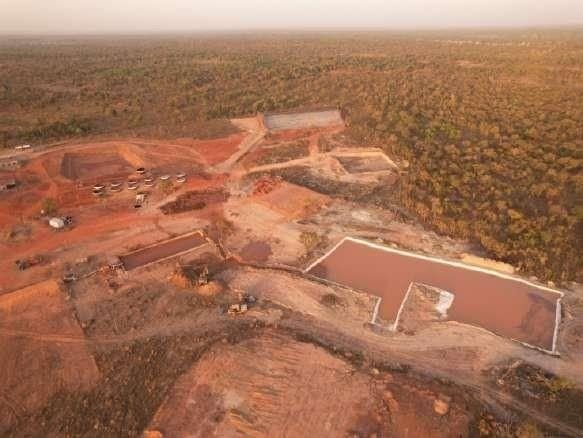 Vue aérienne d’un site · Mali, équipe TMS
